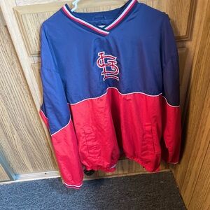 St. Louis Cardinals MLB baseball pullover windbreaker jacket size XL